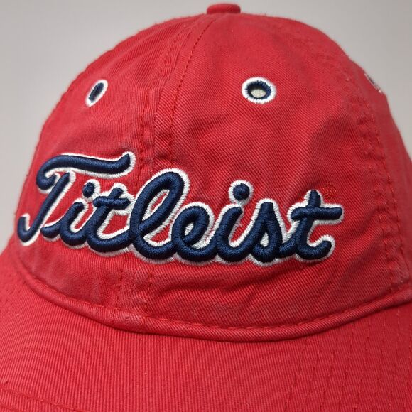 Titleist by New Era Slideback Hat Red One Size Adjustable Embroidered - Picture 4 of 11